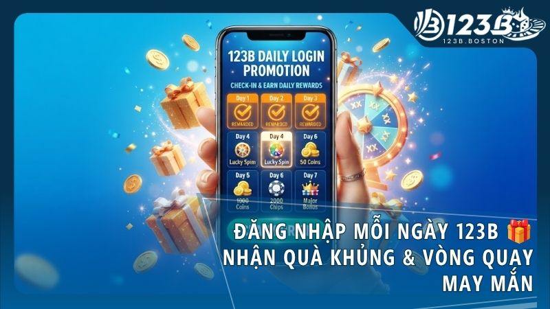dang nhap moi ngay 123b - Đăng Nhập Mỗi Ngày 123B – Điểm Danh Liên Tiếp Nhận Quà Khủng