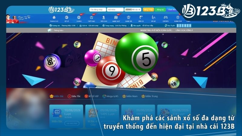 Trải nghiệm cảm giác thắng nhanh cùng sảnh xổ số siêu tốc chỉ từ một giây tại 123B