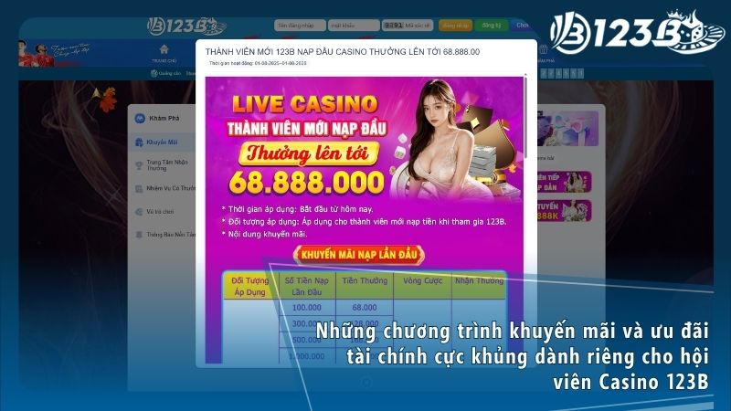 123B Casino thưởng NẠP ĐẦU CASINO THƯỞNG LÊN TỚI 68.888.000 VNĐ