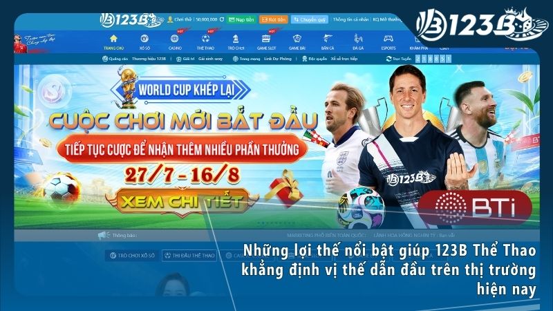 Chinh phục những giải đấu đỉnh cao cùng tỷ lệ thưởng cực kỳ hấp dẫn tại 123B Thể Thao